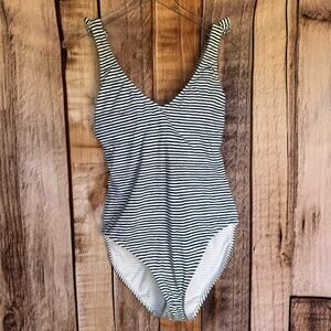 Lauren Ralph Lauren Swimsuit Painterly Stripe One Piece Size 16 Slimming NWT